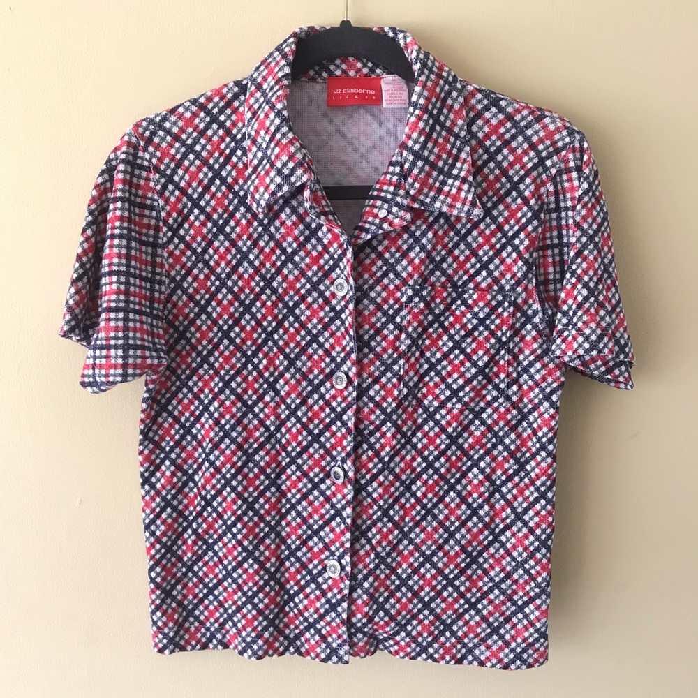 Vintage Liz Claiborne Terry cloth top